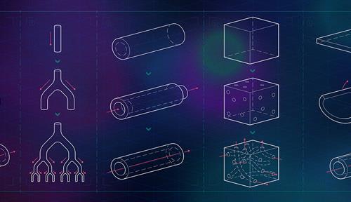 Conceptual illustration of a blueprint for making tubes.