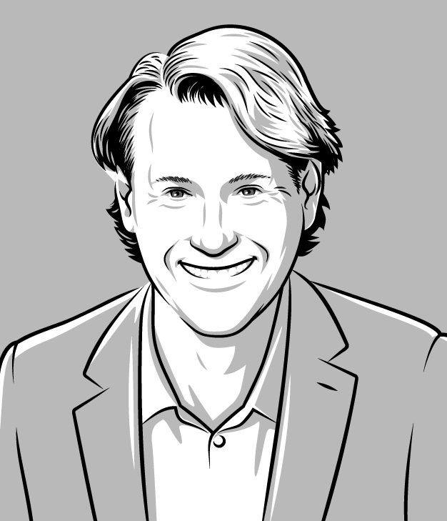 Cartoon portrait of Stephen Simpson