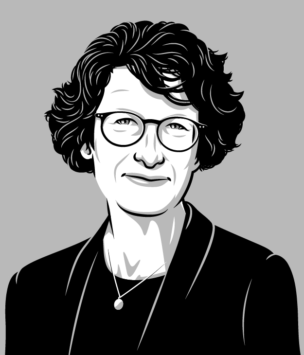 Cartoon portrait of Özlem Türeci