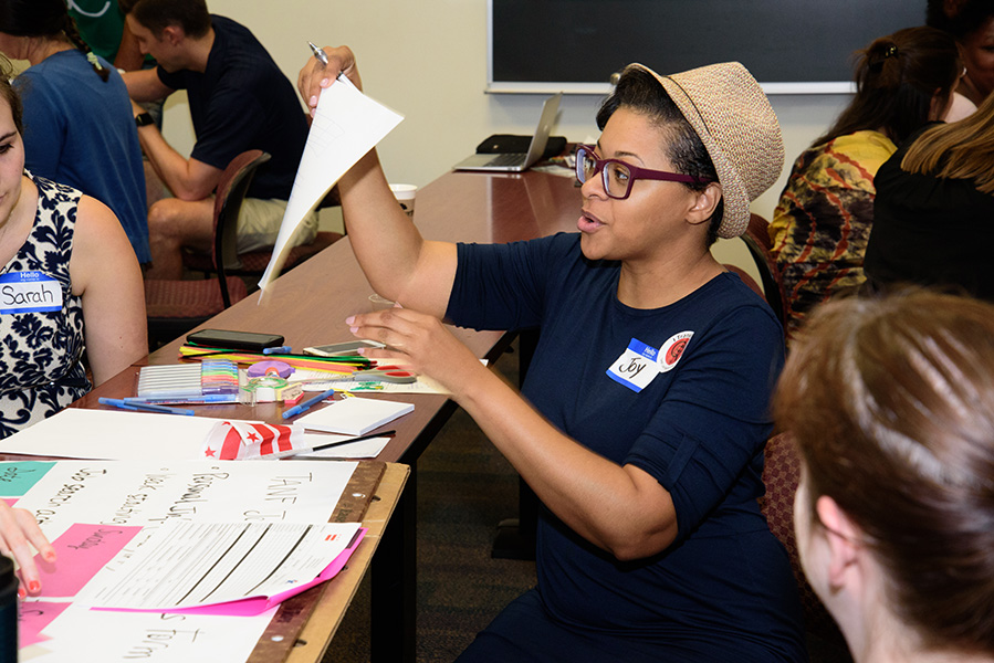 Residents taking part in Washington DC’s resident workshop focus on making forms and processes for getting city services more user-friendly.