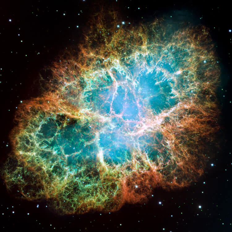 Hubble mosaic image of the Crab Nebula